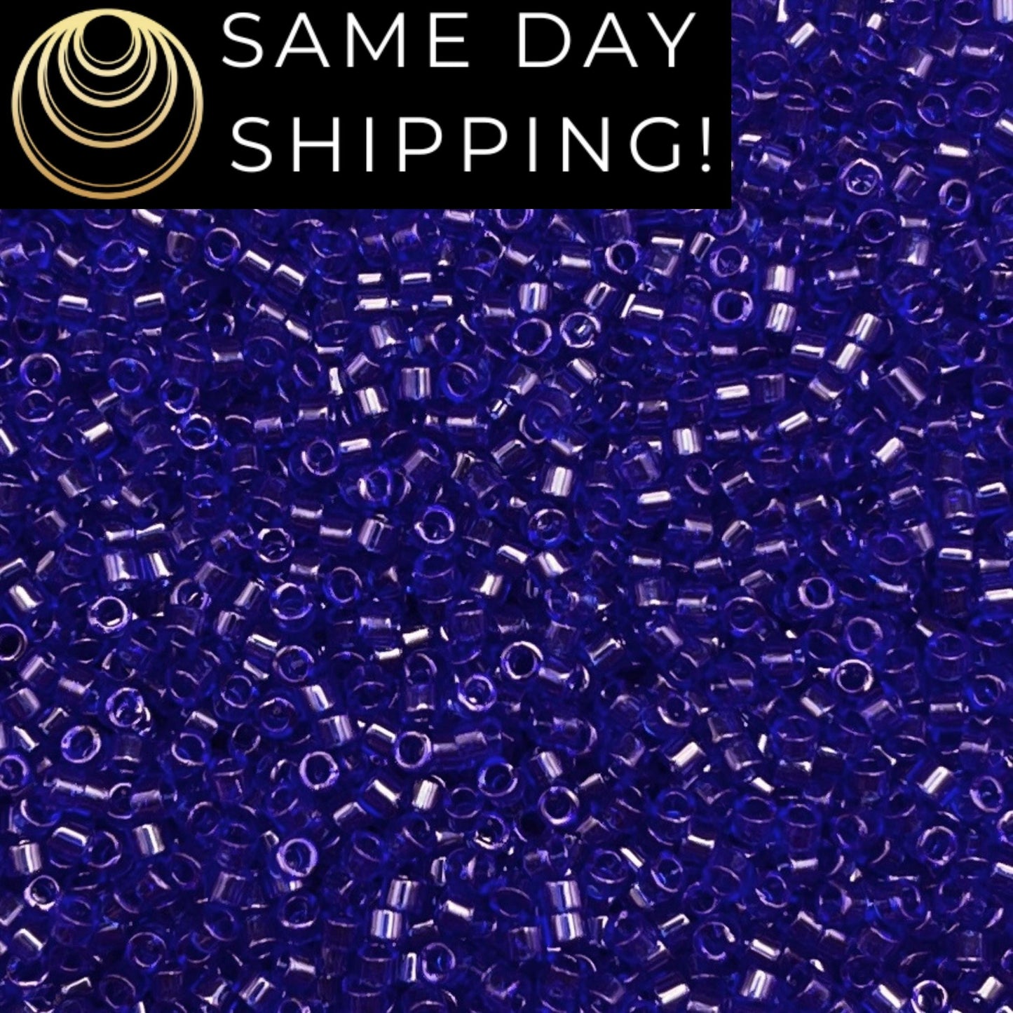 DB0707 11/0 Miyuki Delica Beads Transparent Cobalt Blue