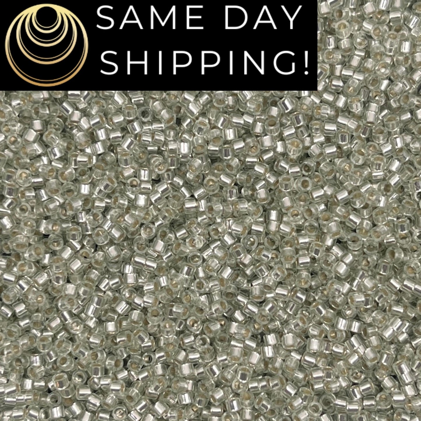 DB1431 DISCONTINUED!! 11/0 Miyuki Delica Beads Silver Lined Pale Moss Green