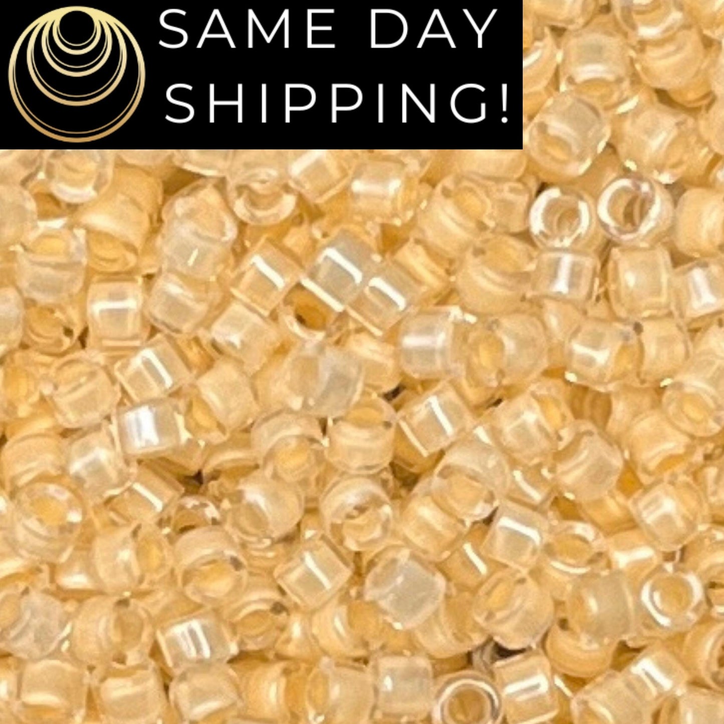 DB2371 11/0 Miyuki Delica Beads Inside Dyed Ivory