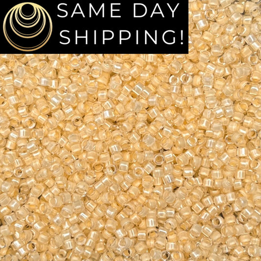 DB2371 11/0 Miyuki Delica Beads Inside Dyed Ivory