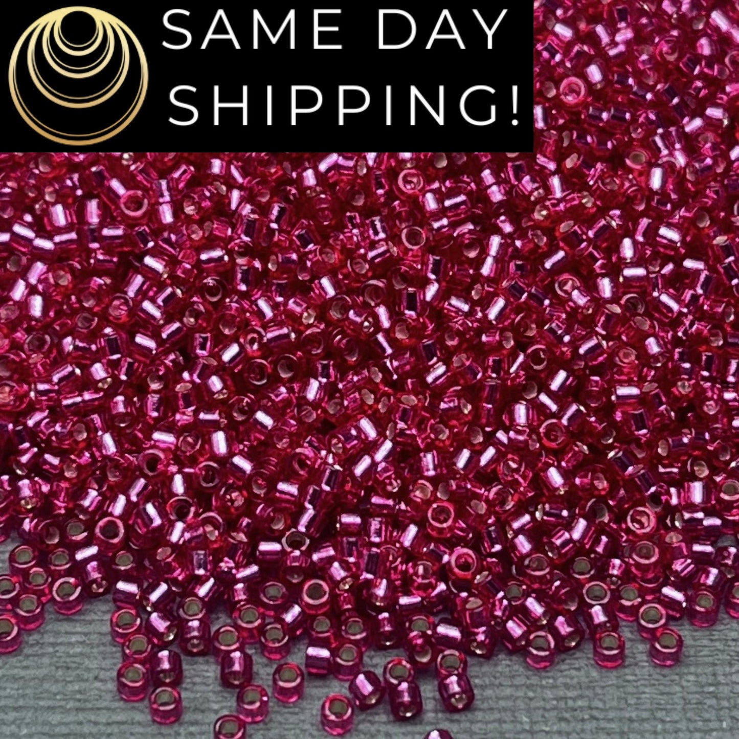 DB1341 11/0 Miyuki Delica Beads Dyed Silver Lined Antique Dark Rose