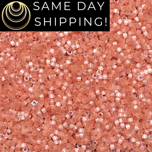 DB1863 (1 Gram -20 Grams) Miyuki Size 11/0 Delica Beads Silk Inside Dyed Cinnamon AB-Free Container! Same Day Shipping! DB-1863