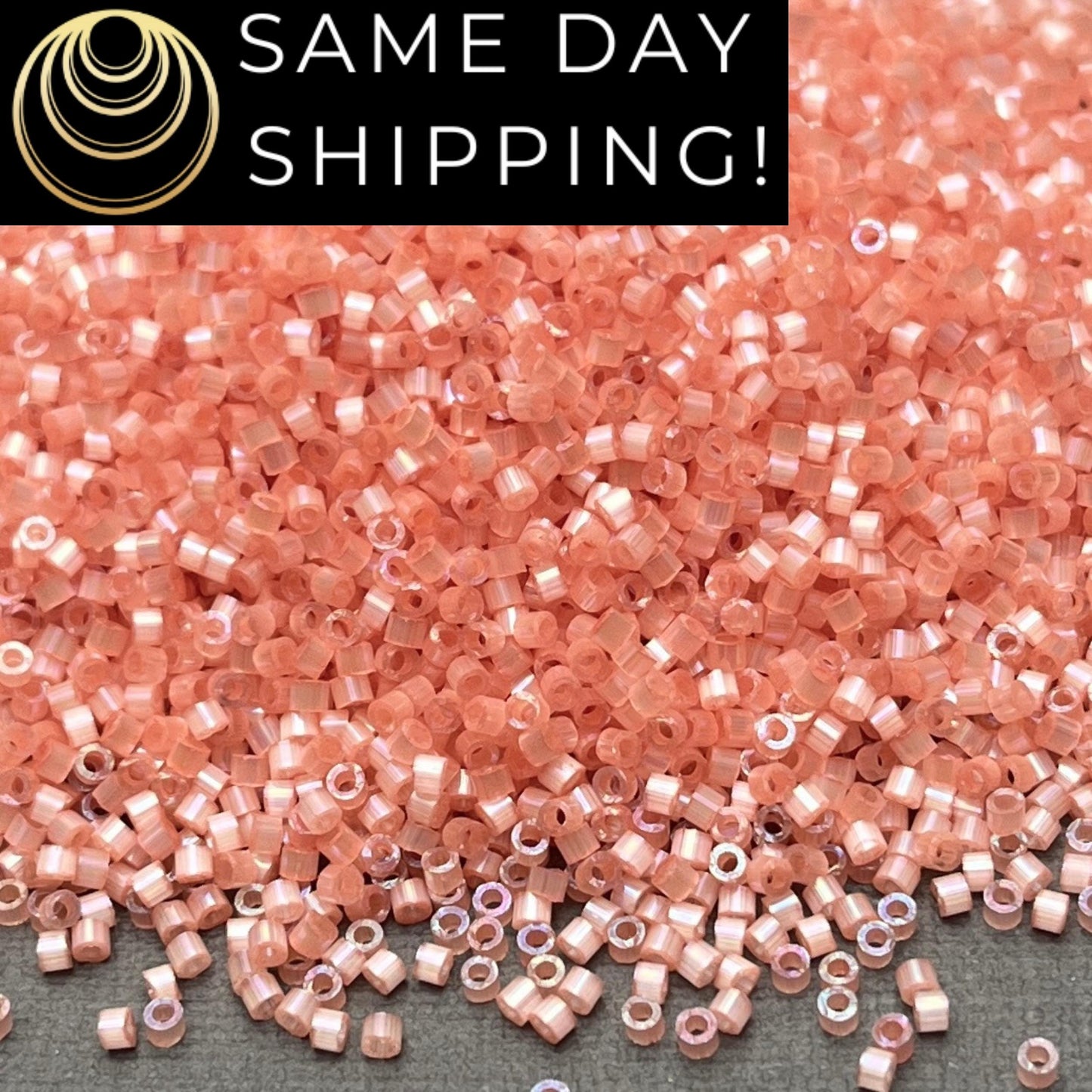 DB1863 (1 Gram -20 Grams) Miyuki Size 11/0 Delica Beads Silk Inside Dyed Cinnamon AB-Free Container! Same Day Shipping! DB-1863