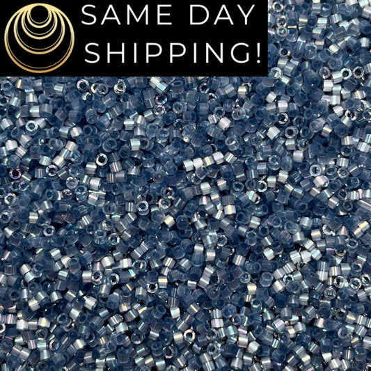 DB1882 (1 Gram -20 Grams) Miyuki Size 11/0 Delica Beads Silk Inside Dyed Dark Bayberry AB-Free Container! Same Day Shipping! DB-1882 DB 1882