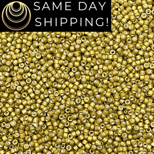 DB1164 (1 gram-20 grams) Miyuki Size 11/0 Delica Beads Galvanized Matte Zest-Free Container! Same Day Shipping! See All Pictures! DB-1164