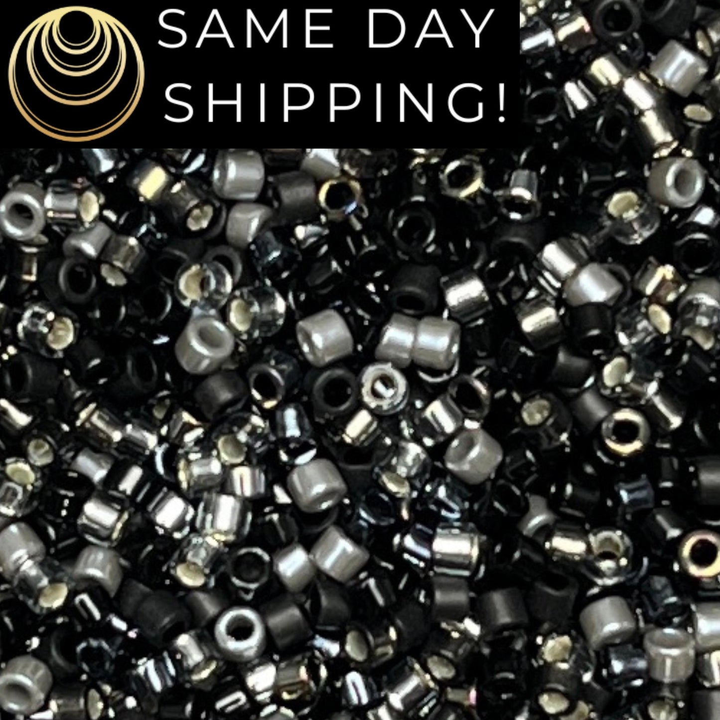 DBMIX9084 (1 gram-20 grams) Miyuki Size 11/0 Delica Beads Midnight Shine Mix-Free Container! Same Day Shipping!