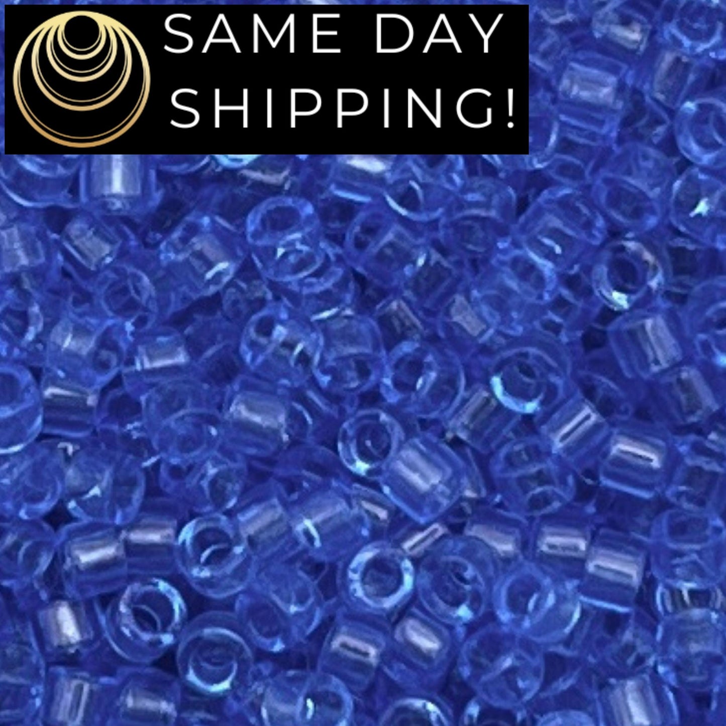 DB1110 11/0 Miyuki Delica Beads Transparent Azure Blue
