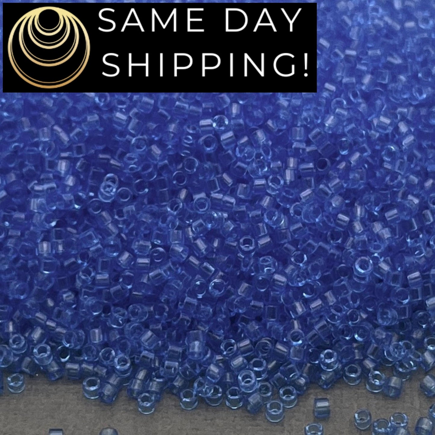 DB1110 11/0 Miyuki Delica Beads Transparent Azure Blue