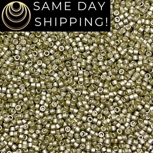 DB1181 (1 gram-20 grams) Miyuki Size 11/0 Delica Beads Galvanized Semi-Matte Aloe-Free Container! Same Day Shipping!
