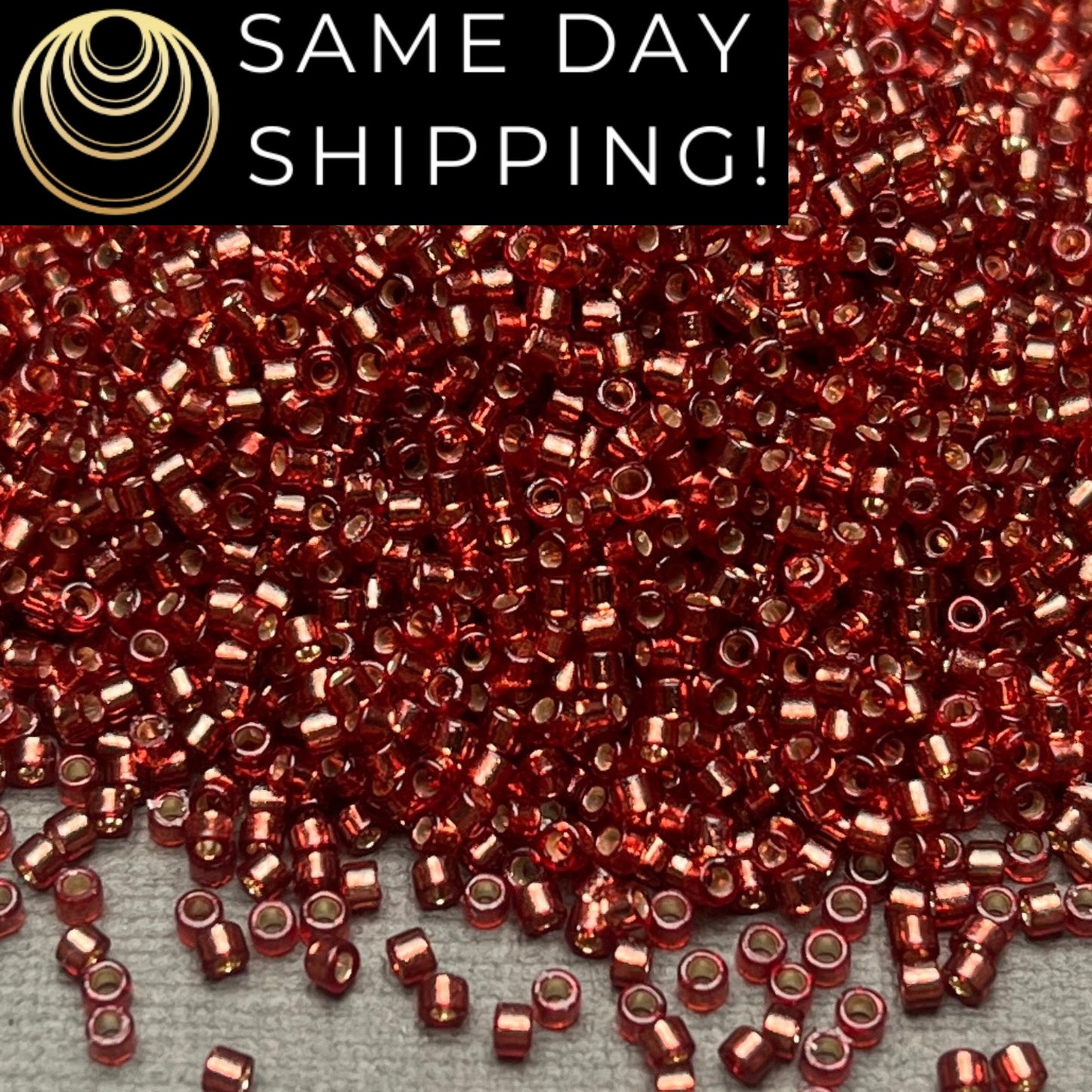 DB2160 11/0 Miyuki Delica Beads Duracoat Silver Lined Dyed Magenta