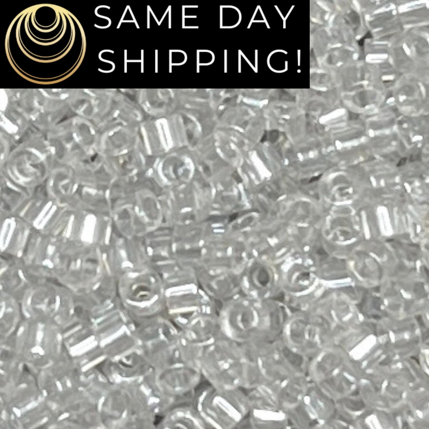 DB1477 (1 gram-20 grams) Miyuki Size 11/0 Delica Beads Transparent Pale Taupe Luster-Free Container! Same Day Shipping!