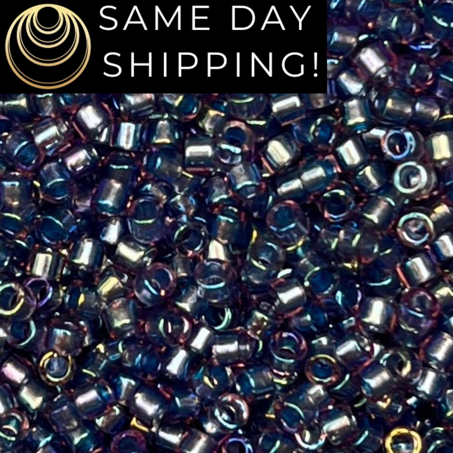 DB2387 11/0 Miyuki Delica Beads Inside Dyed Tidal Blue