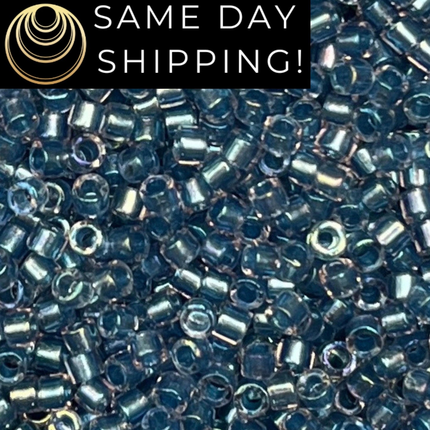 DB1762 11/0 Miyuki Delica Beads Sparkling Sky Blue Lined Crystal AB