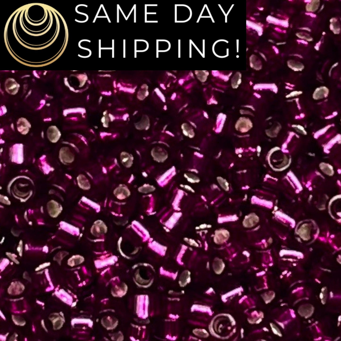 DB1342 11/0 Miyuki Delica Beads Dyed Silver Lined Raspberry
