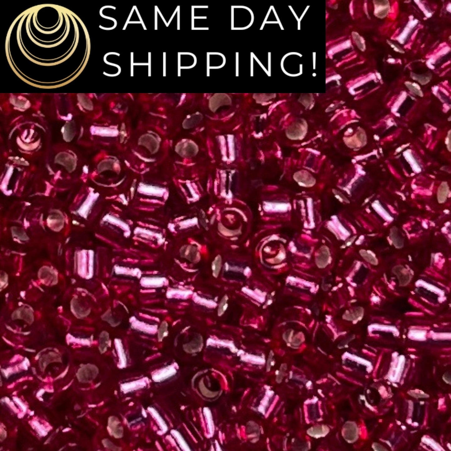 DB1341 11/0 Miyuki Delica Beads Dyed Silver Lined Antique Dark Rose