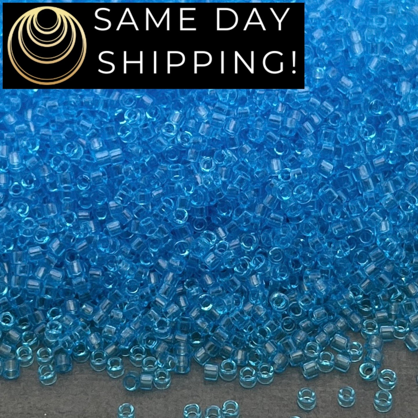 DB1109 11/0 Miyuki Delica Beads Transparent Ocean Blue
