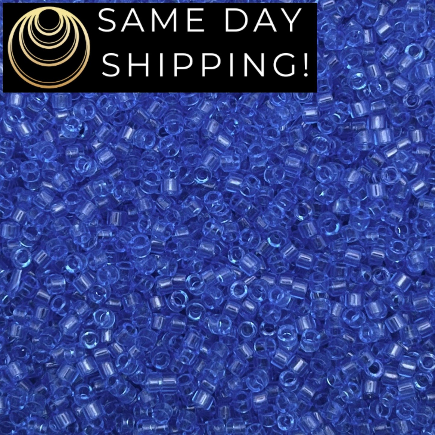 DB1110 11/0 Miyuki Delica Beads Transparent Azure Blue