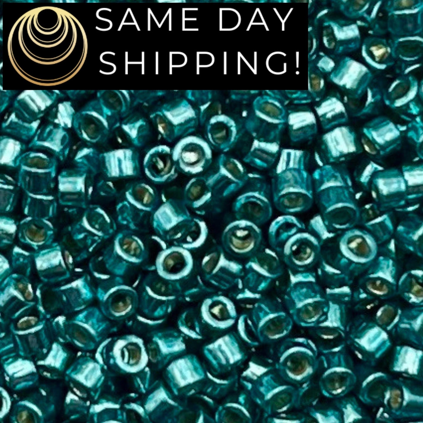 DB1847 11/0 Miyuki Delica Beads Duracoat Galvanized Dark Sea Foam