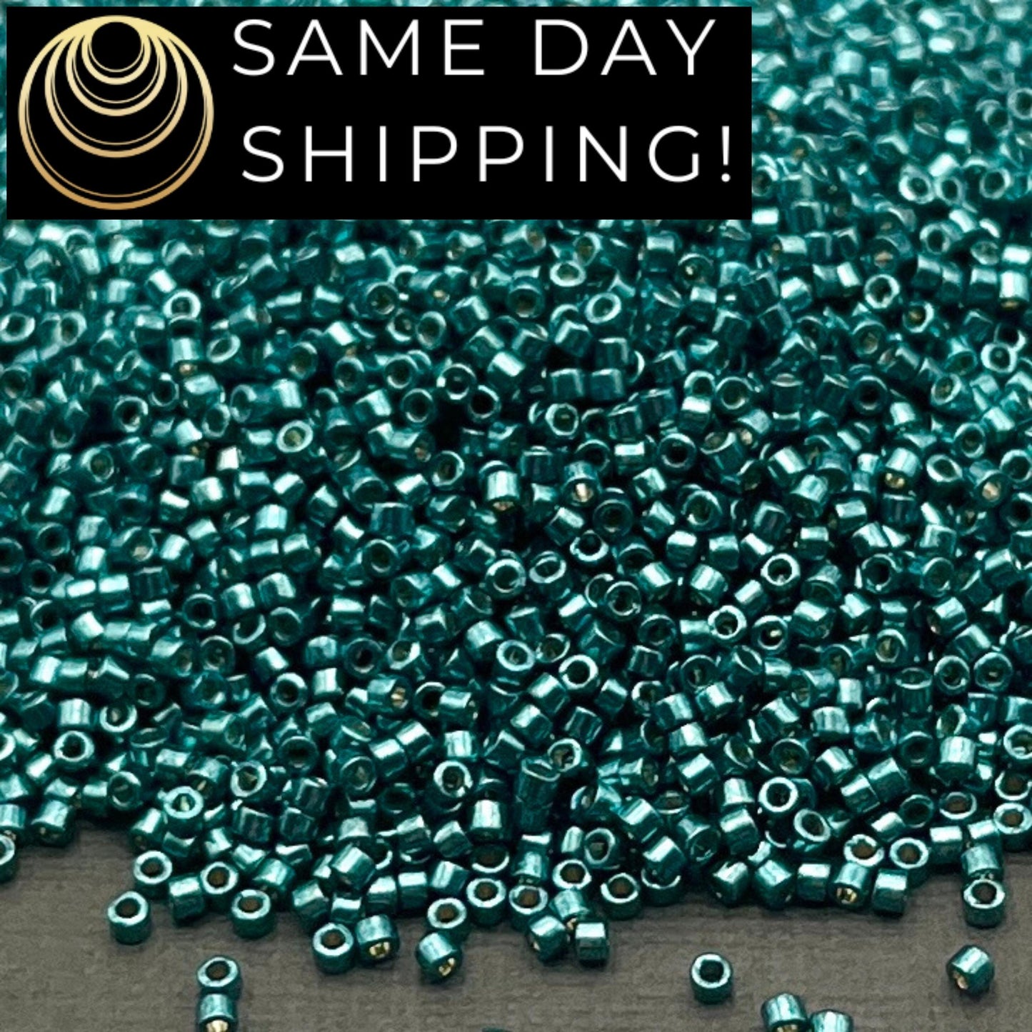 DB1847 11/0 Miyuki Delica Beads Duracoat Galvanized Dark Sea Foam