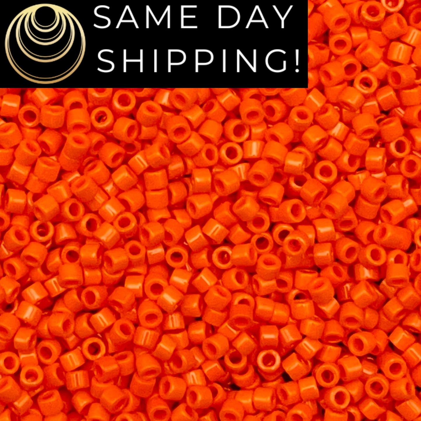 DB0722 11/0 Miyuki Delica Beads Opaque Orange