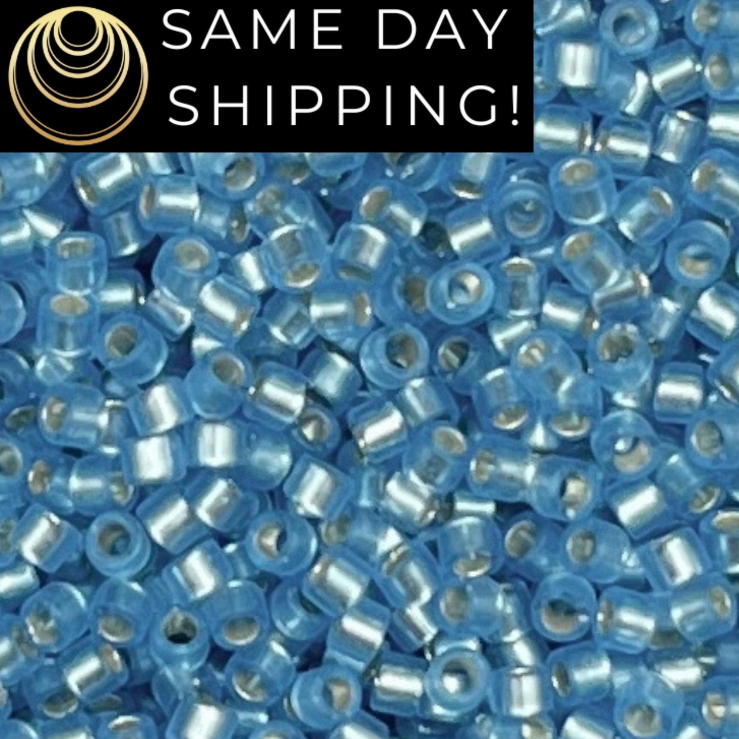 DB0692 11/0 Miyuki Delica Beads Dyed Semi-Matte Silver Lined Aqua