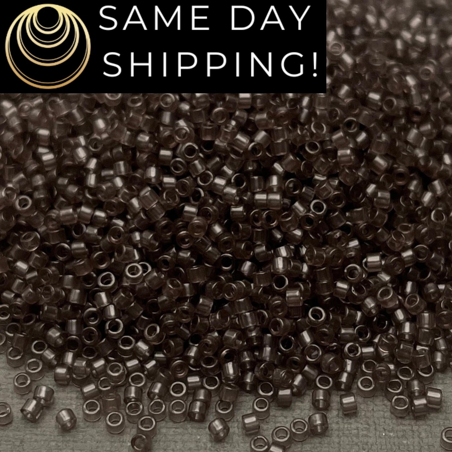 DB1417 DISCONTINUED!! 11/0 Miyuki Delica Beads Transparent Taupe