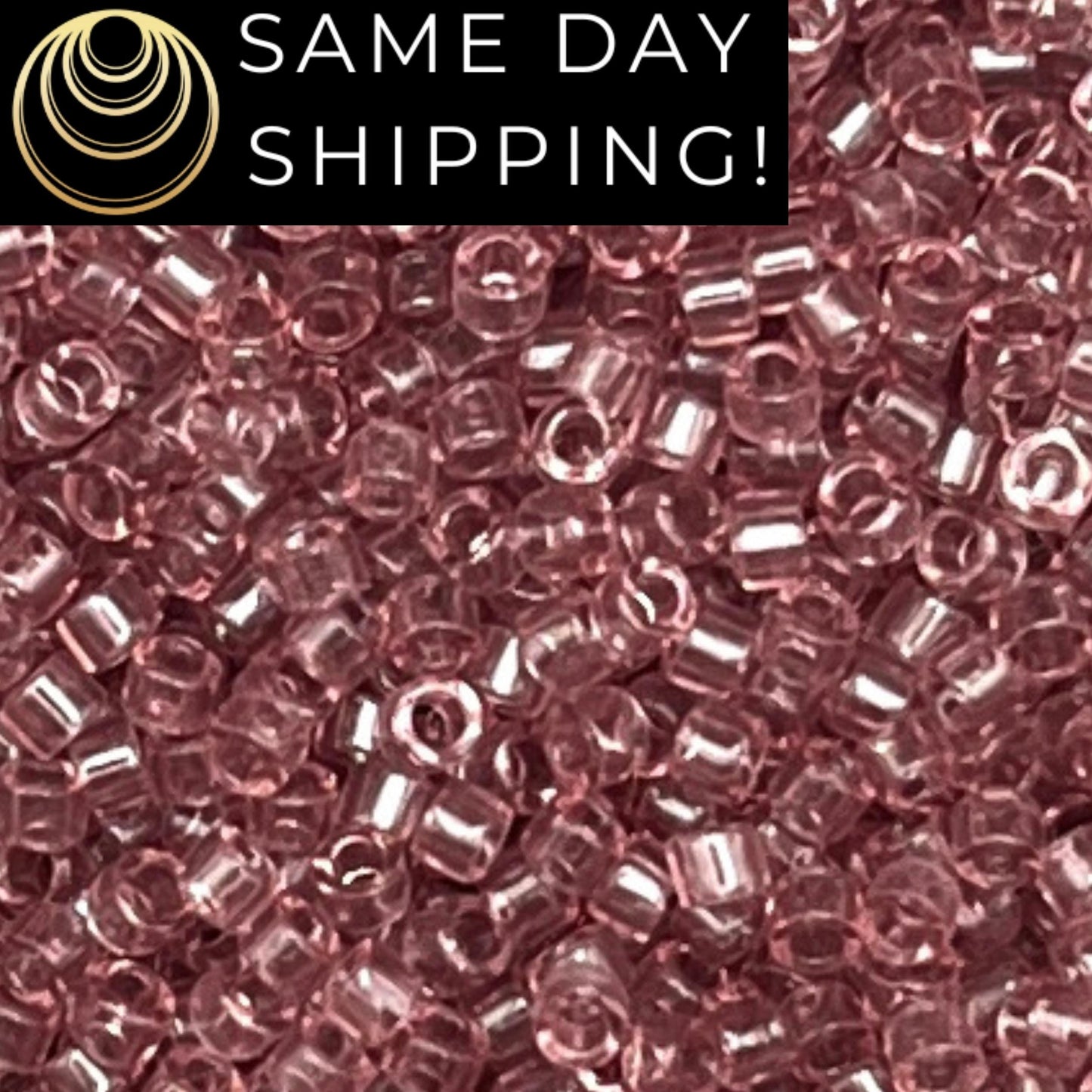 DB0711 11/0 Miyuki Delica Beads Transparent Smoky Amethyst