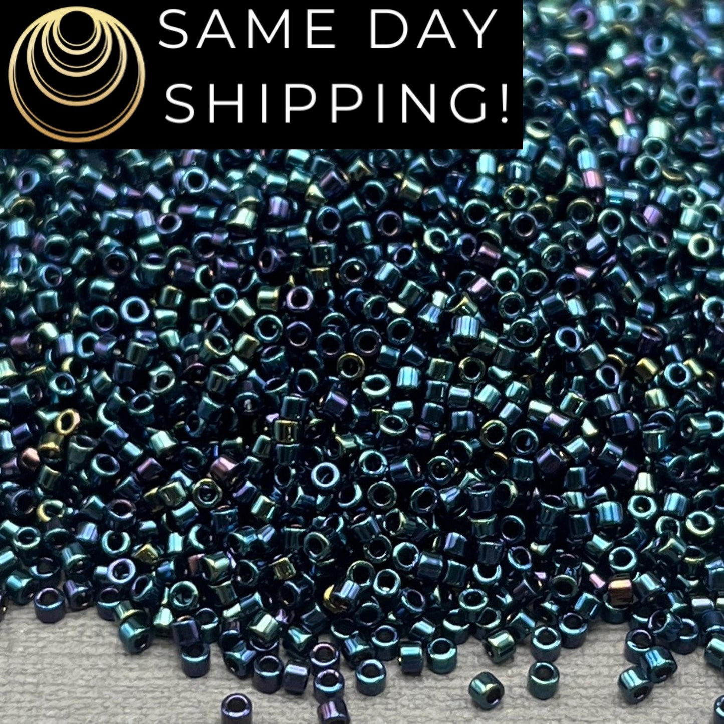 DB002 11/0 Miyuki Delica Beads Dark Blue Iris