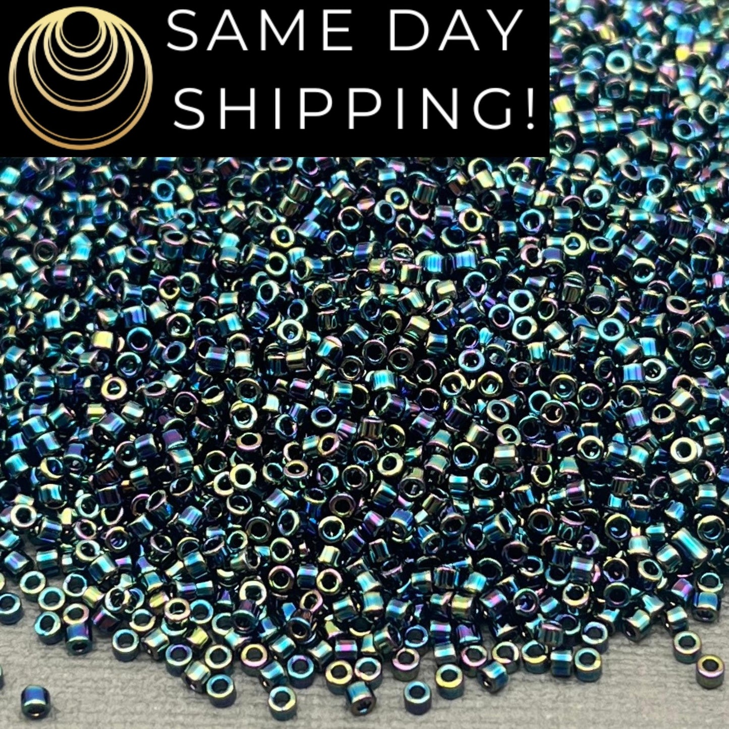 DB005 11/0 Miyuki Delica Beads Variegated Blue Iris