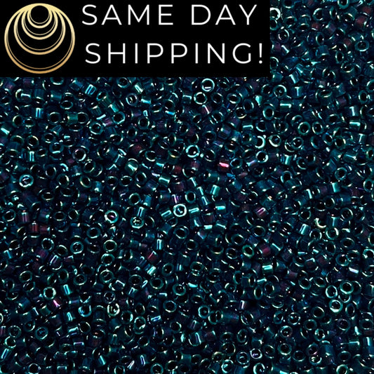 DB025 11/0 Miyuki Delica Beads Metallic Blue Iris