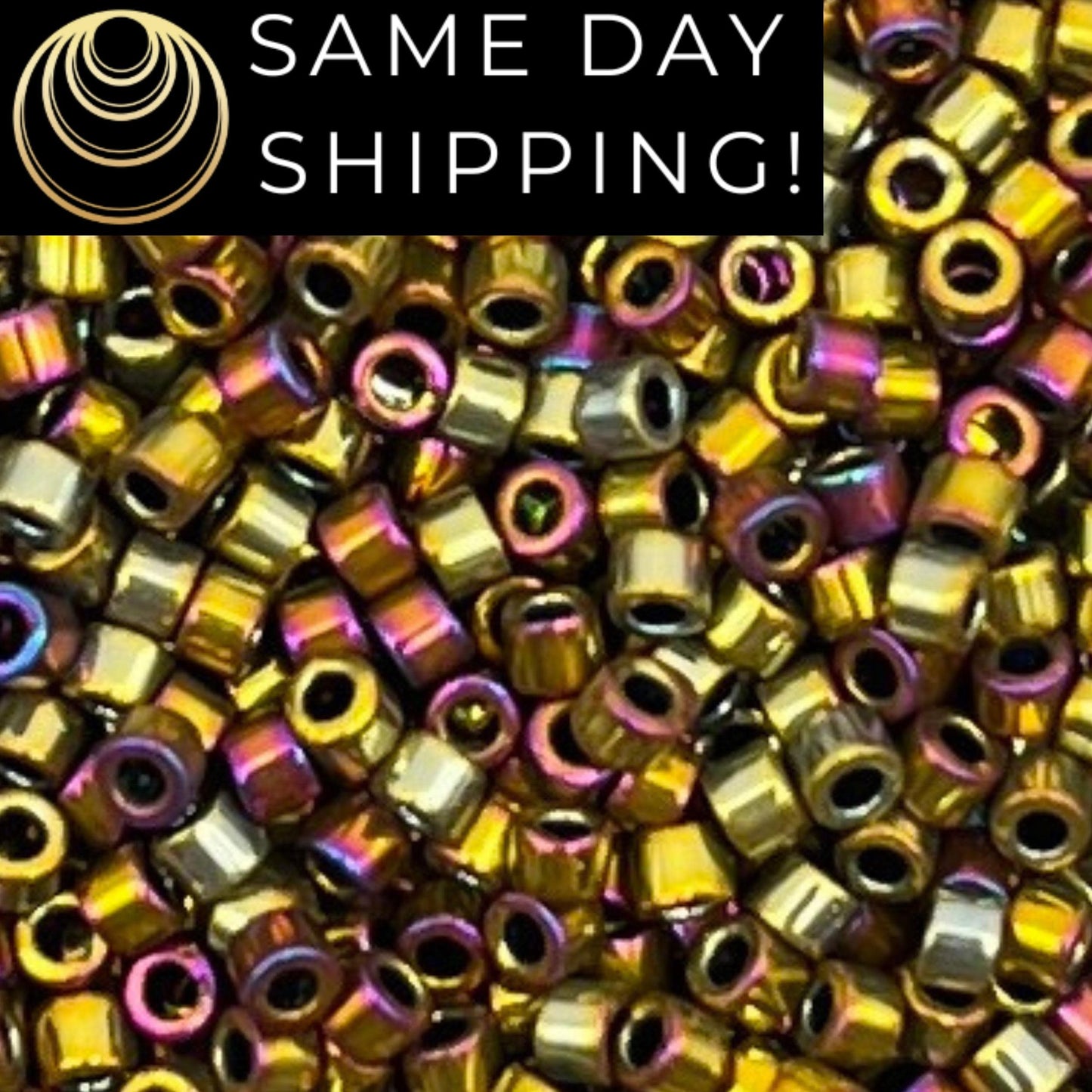 DB0029 11/0 Miyuki Delica Beads Metallic Purple Gold Iris