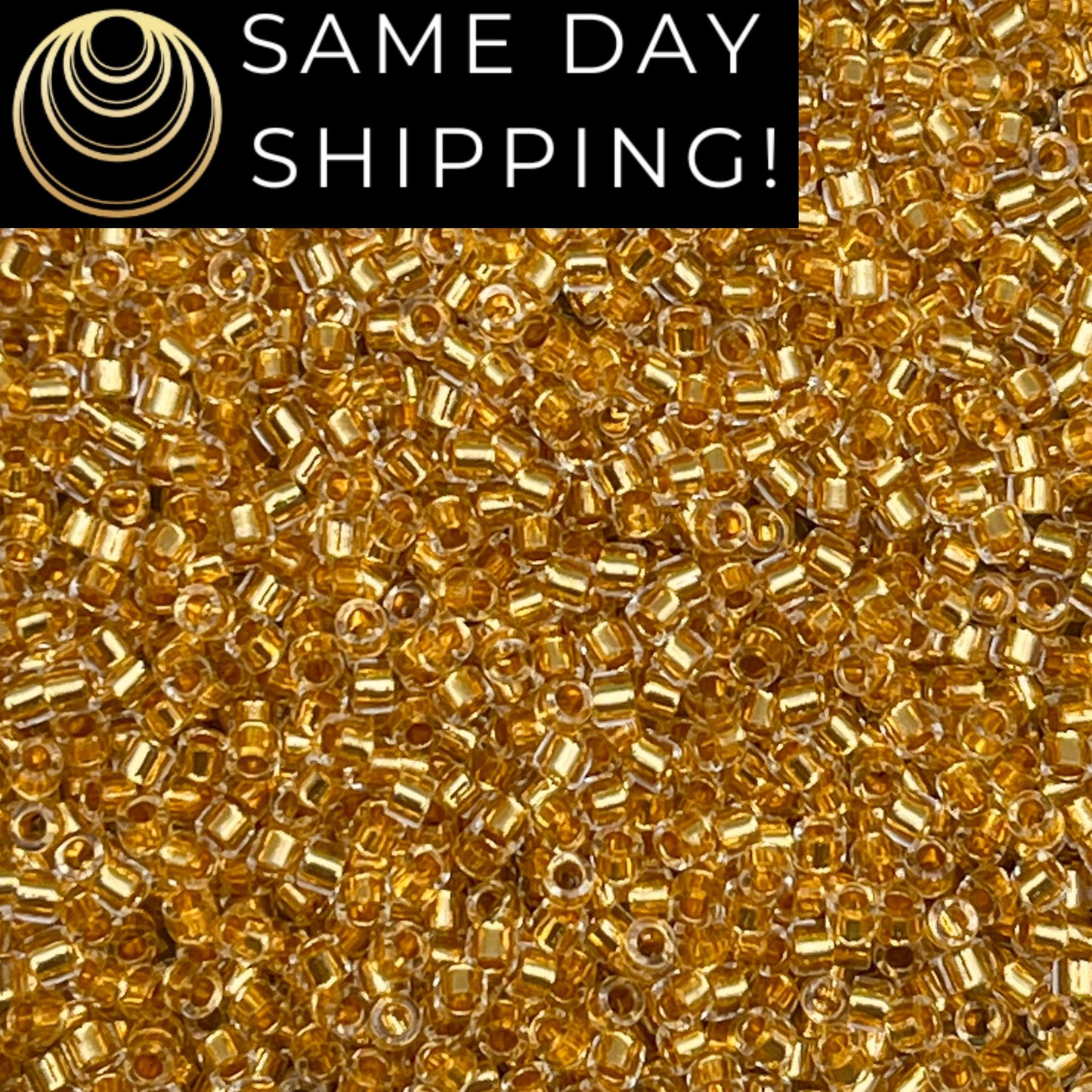 DB0033 11/0 Miyuki Delica Beads 24kt Gold Lined Crystal