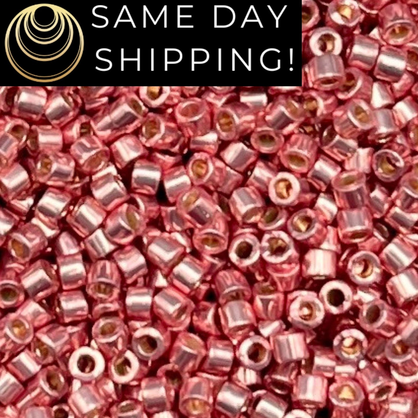 DB1839 11/0 Miyuki Delica Beads Duracoat Galvanized Dark Coral