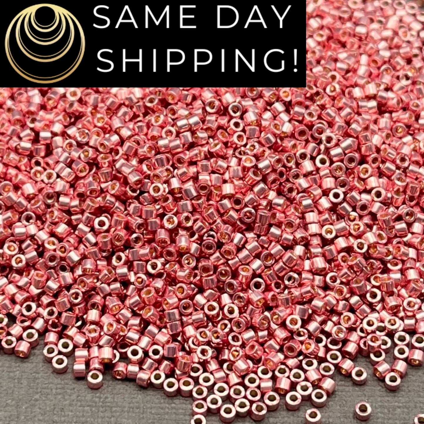 DB1839 11/0 Miyuki Delica Beads Duracoat Galvanized Dark Coral