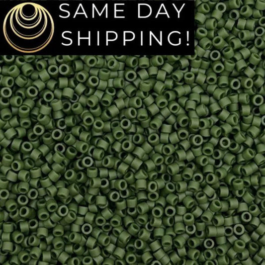 DB2291 11/0 Miyuki Delica Beads Matte Opaque Glazed Avocado