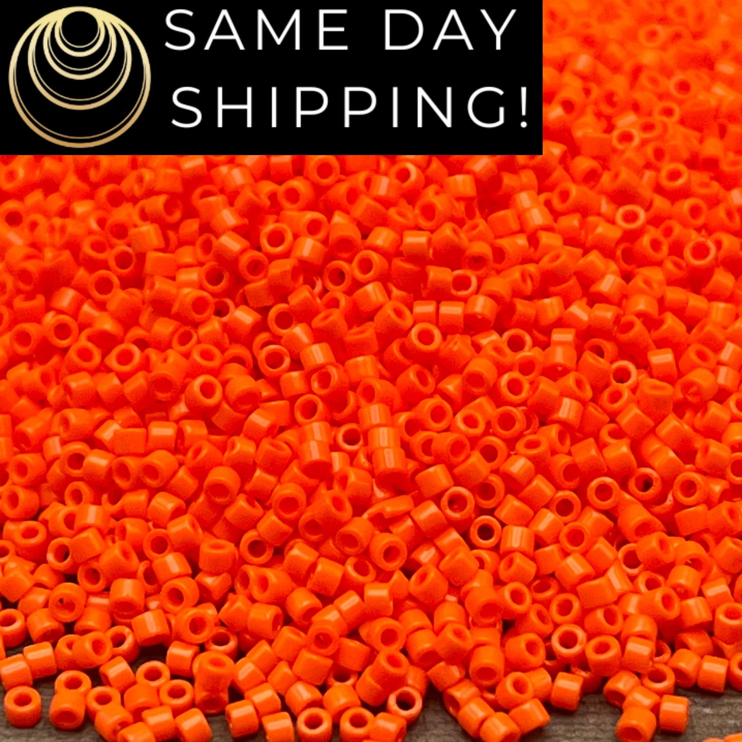 DB0722 11/0 Miyuki Delica Beads Opaque Orange