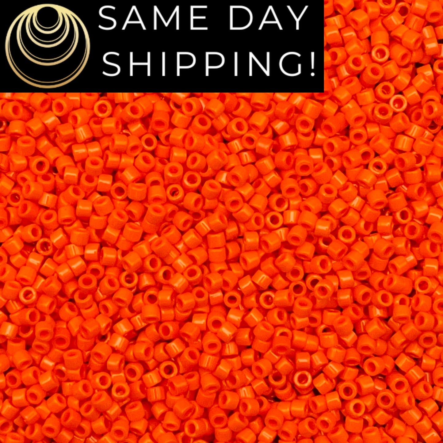 DB0722 11/0 Miyuki Delica Beads Opaque Orange