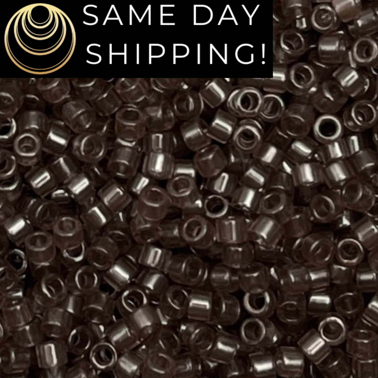 DB1417 DISCONTINUED!! 11/0 Miyuki Delica Beads Transparent Taupe