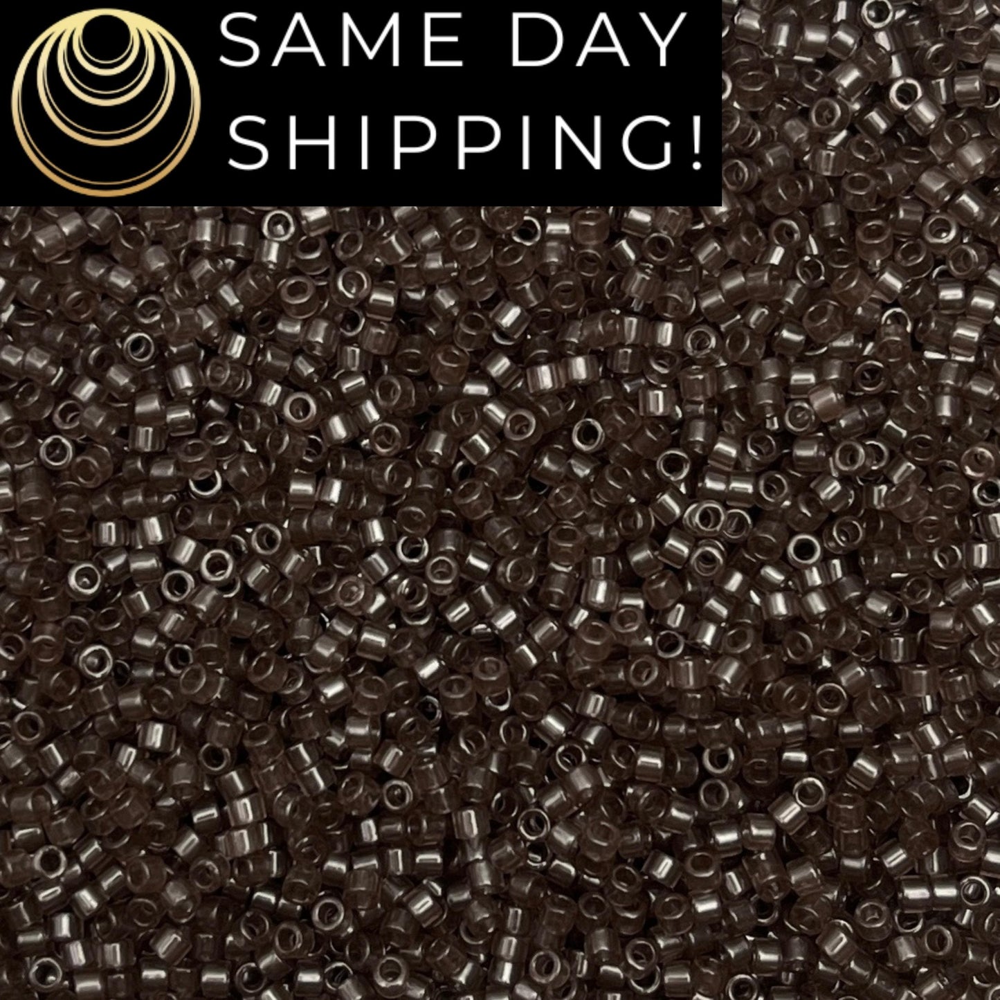 DB1417 DISCONTINUED!! 11/0 Miyuki Delica Beads Transparent Taupe