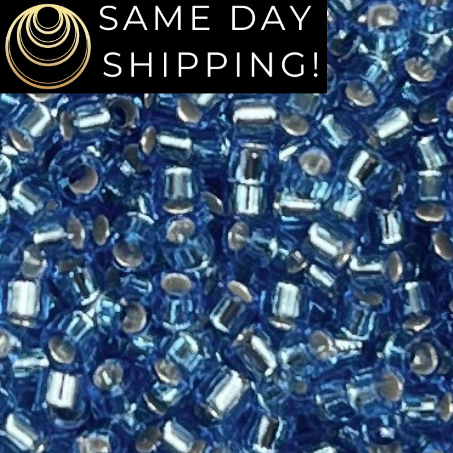 DB1210 11/0 Miyuki Delica Beads Silver Lined Azure Blue