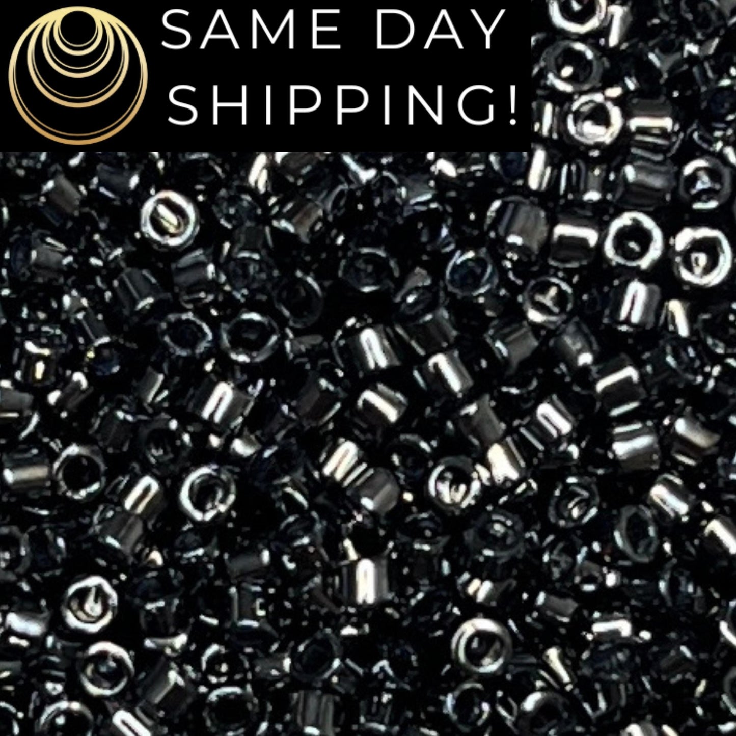 DB001 11/0 Miyuki Delica Beads Metallic Gunmetal