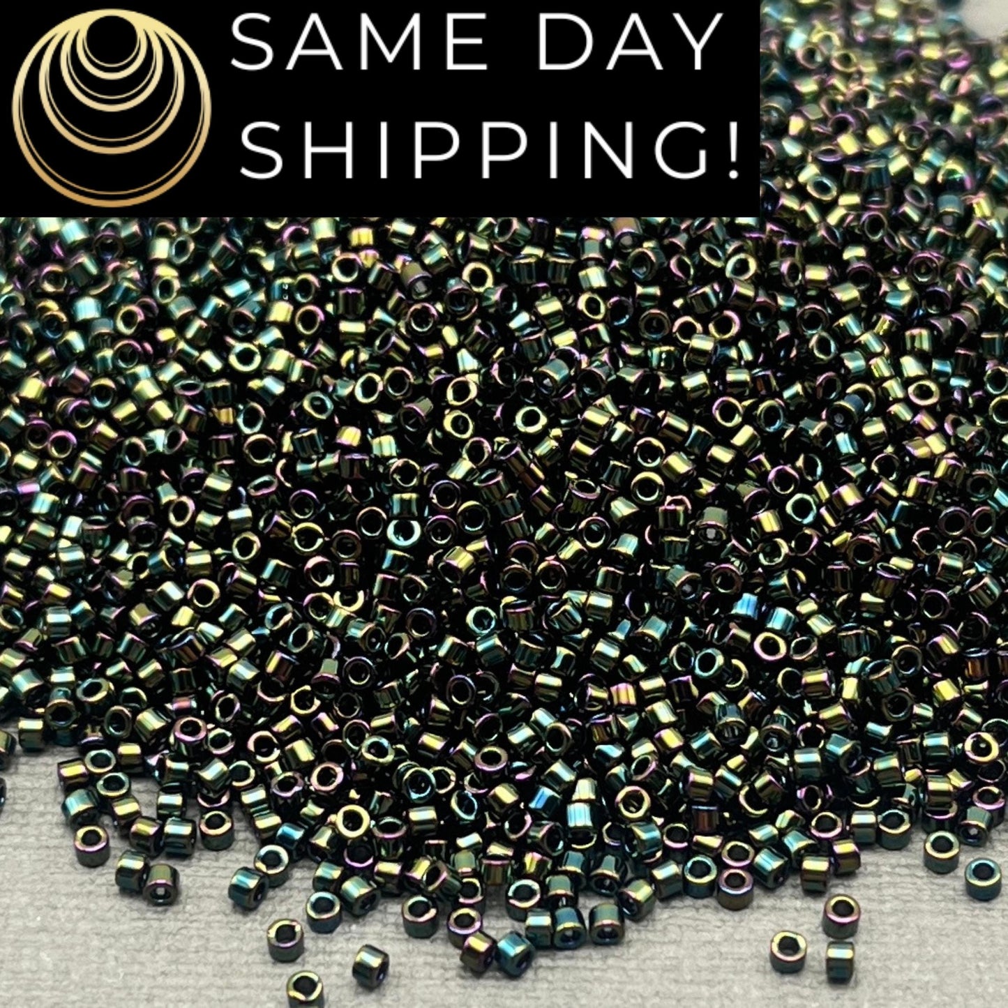 DB003 11/0 Miyuki Delica Beads Forest Green Iris