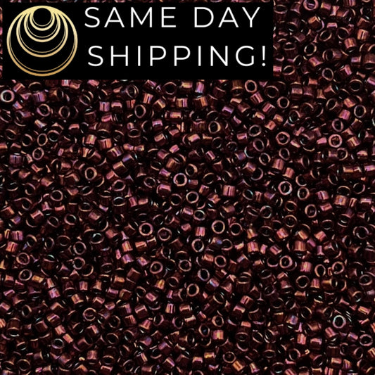 DB012 11/0 Miyuki Delica Beads Metallic Raspberry