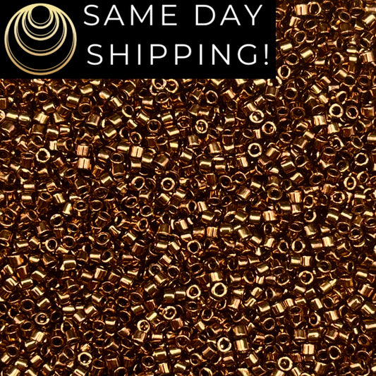 DB022 11/0 Miyuki Delica Beads Metallic Dark Bronze