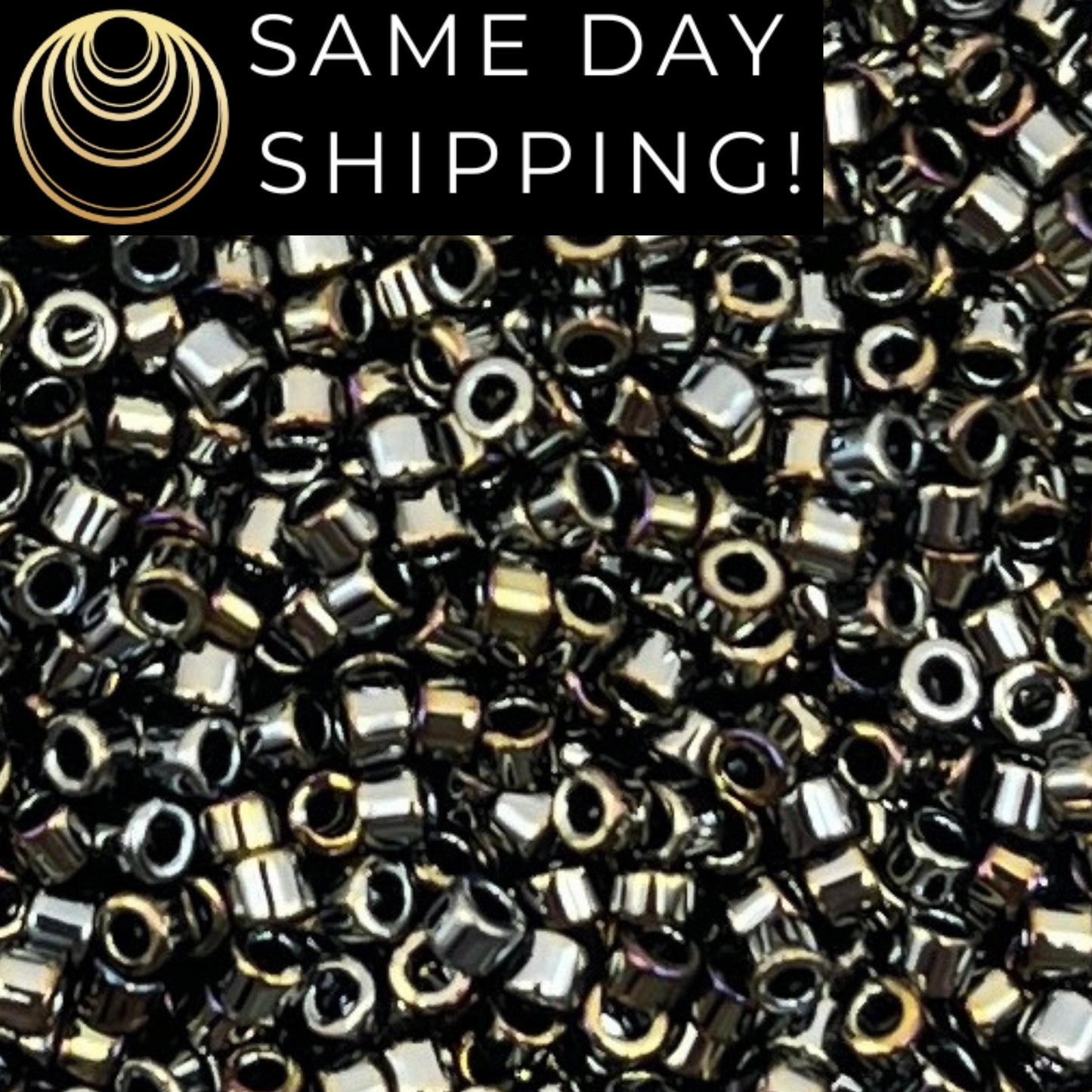 DB0026 11/0 Miyuki Delica Beads Metallic Steel Iris