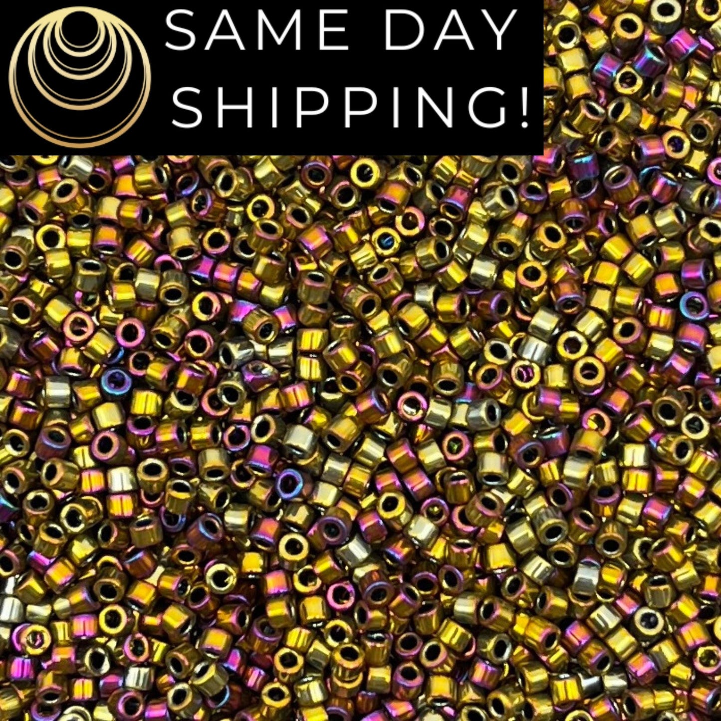 DB0029 11/0 Miyuki Delica Beads Metallic Purple Gold Iris