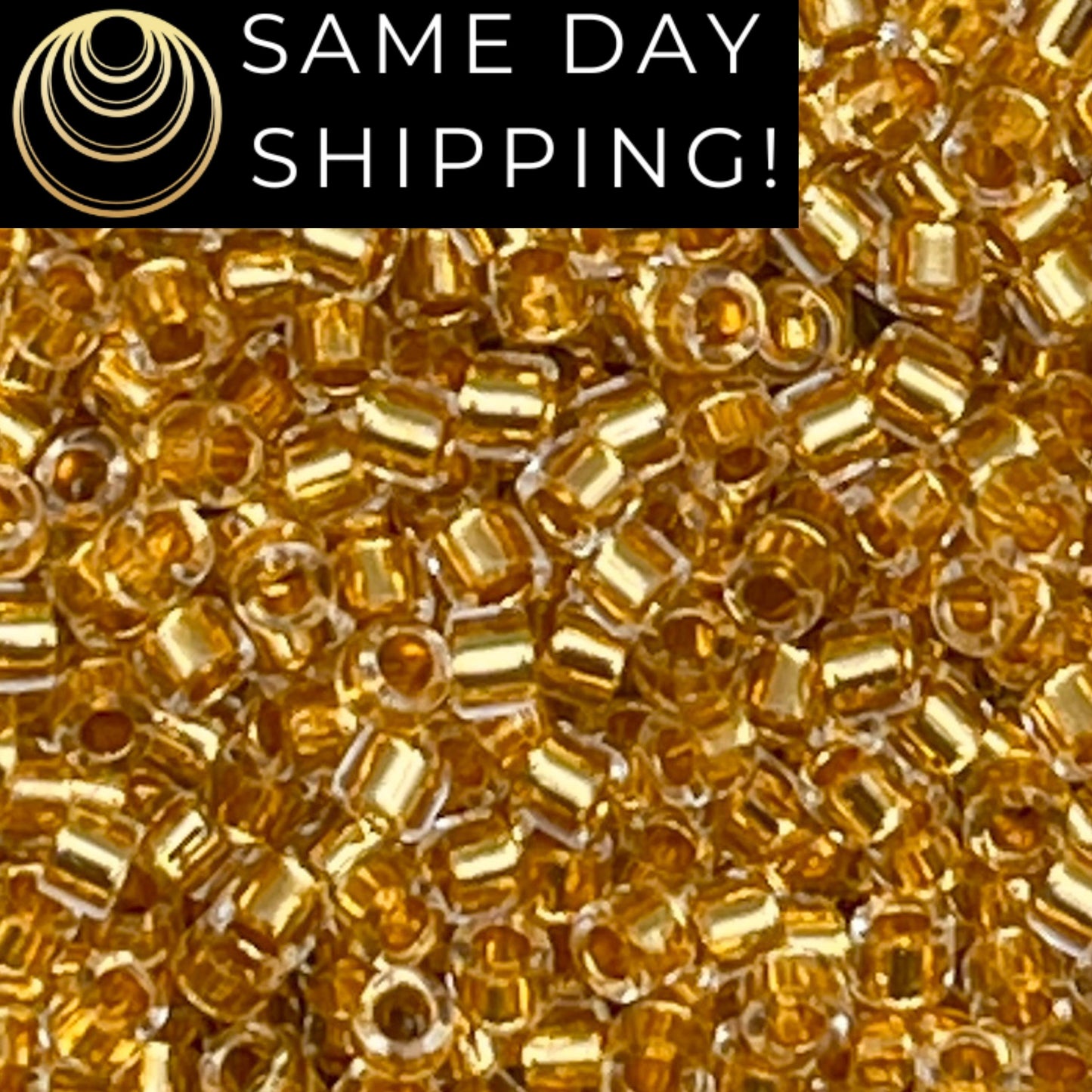 DB0033 11/0 Miyuki Delica Beads 24kt Gold Lined Crystal
