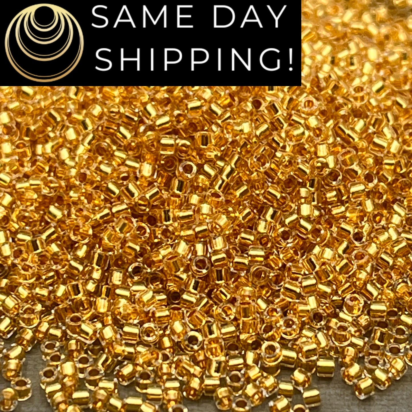DB0033 11/0 Miyuki Delica Beads 24kt Gold Lined Crystal