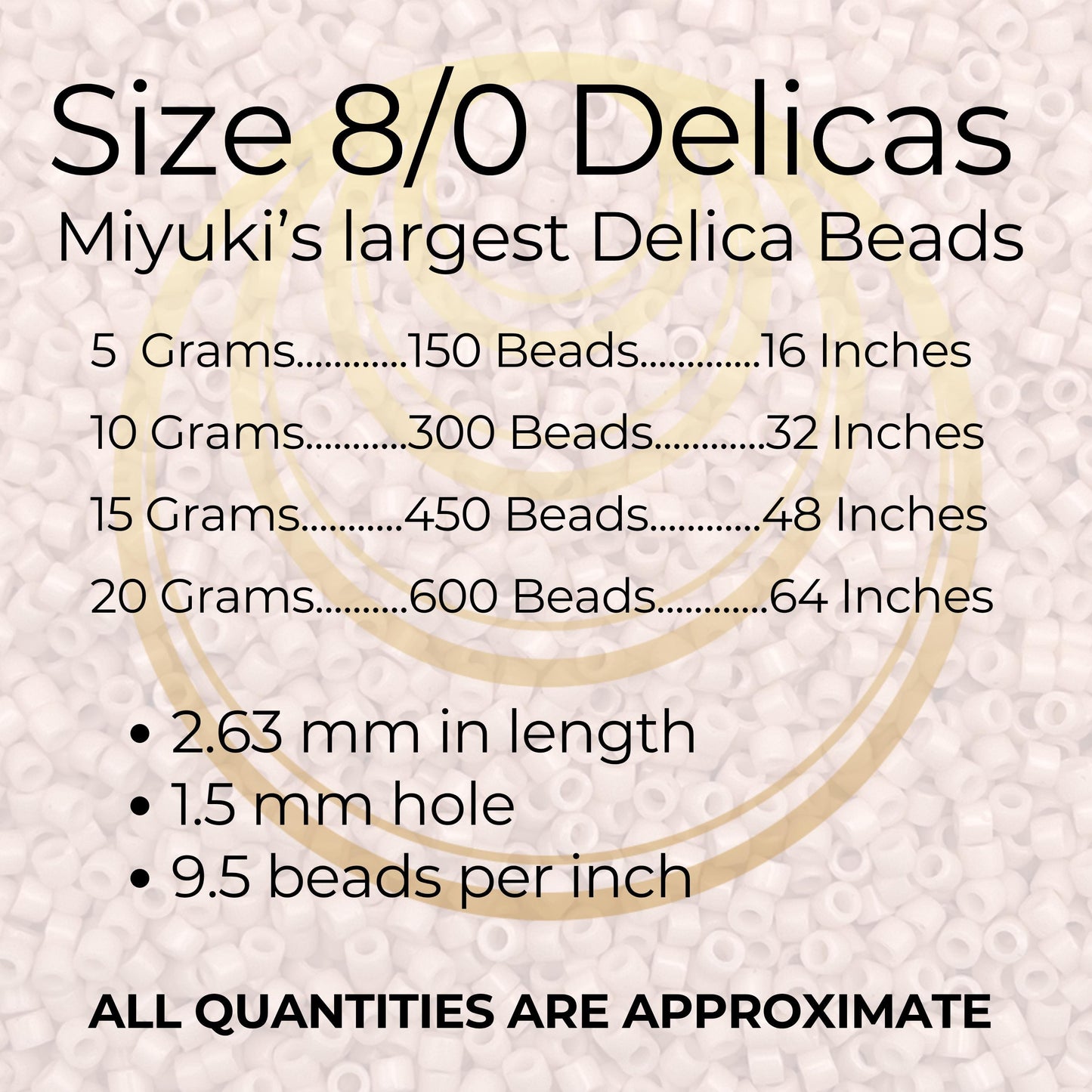 DBL0732 8/0 LARGE Miyuki Delica Opaque Cream 6.8g Tube