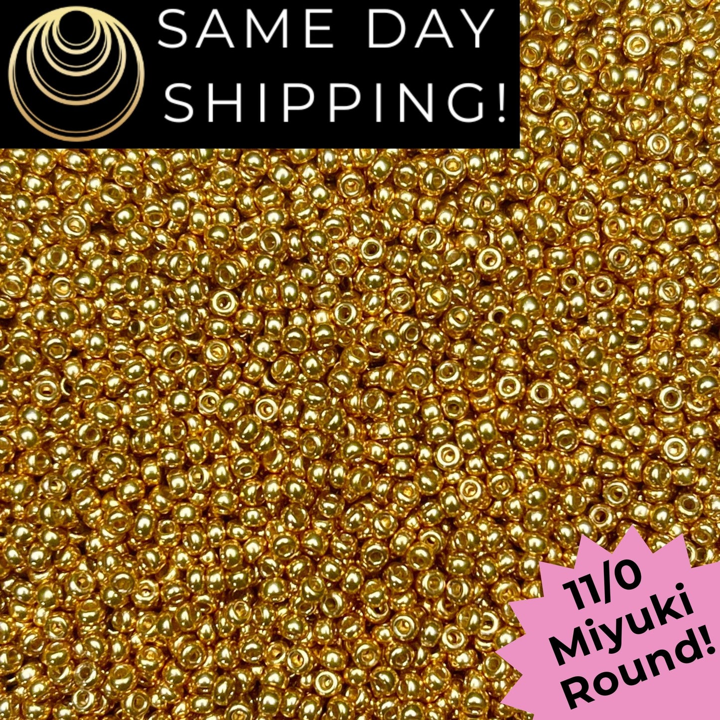 11-4202 11/0 Miyuki Round Seed Beads Galvanized Gold
